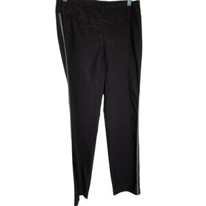 Up! Black Silver Stripe Figure Enhancing Pants Sz 4